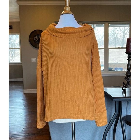 NWT Free People Juicy L/S Sweater XS S M Cowl Neck Draped Tunic Top Split Back - Picture 6 of 15